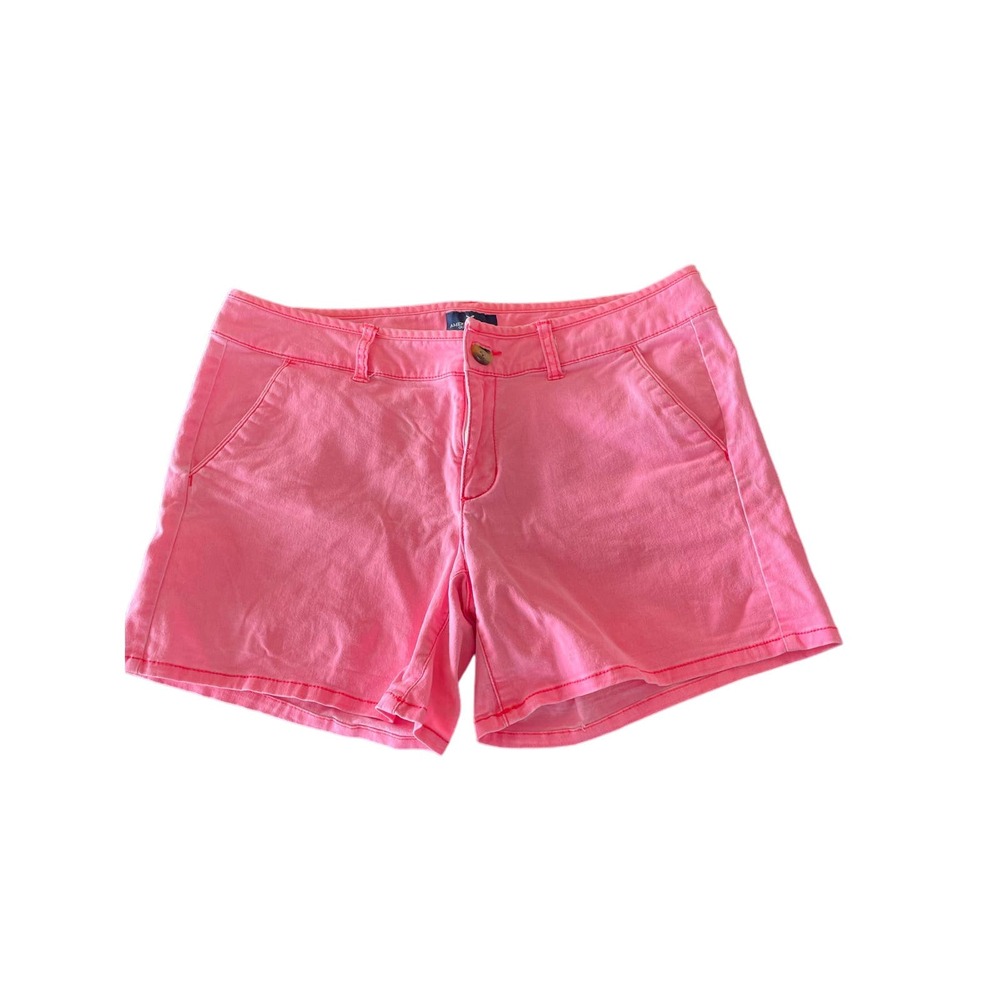 American Eagle outfitters Neon Pink shorts 10 midi stretch